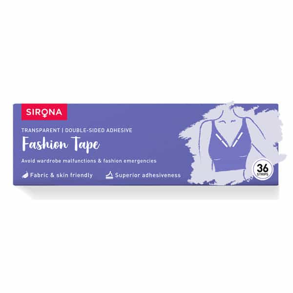 Sirona Women Fashion Tape Double Stick Strips - 36 Strips| Waterproof & Sweat Proof| Bra Tape Strips