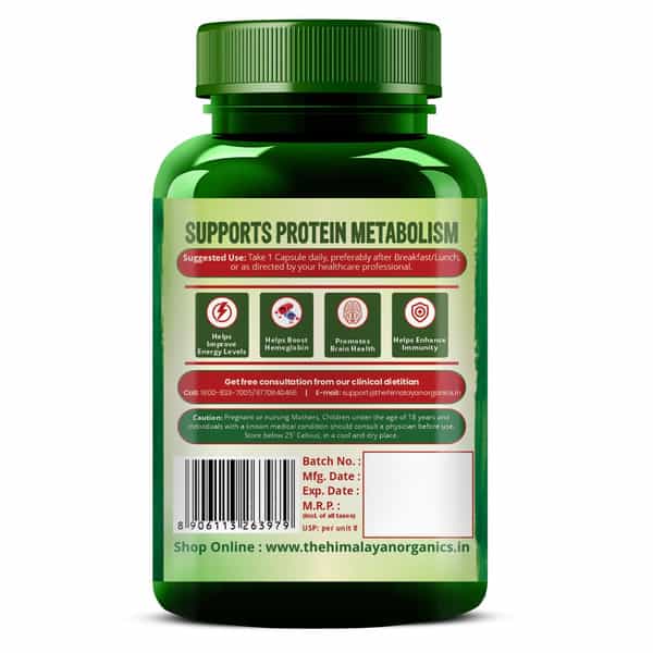 Vlado's Himalayan Organics Plant-Based Vitamin B6 - (120 Capsules)