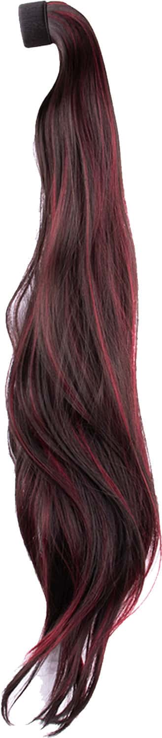 Streak Street Staright Burgundy Ponytail
