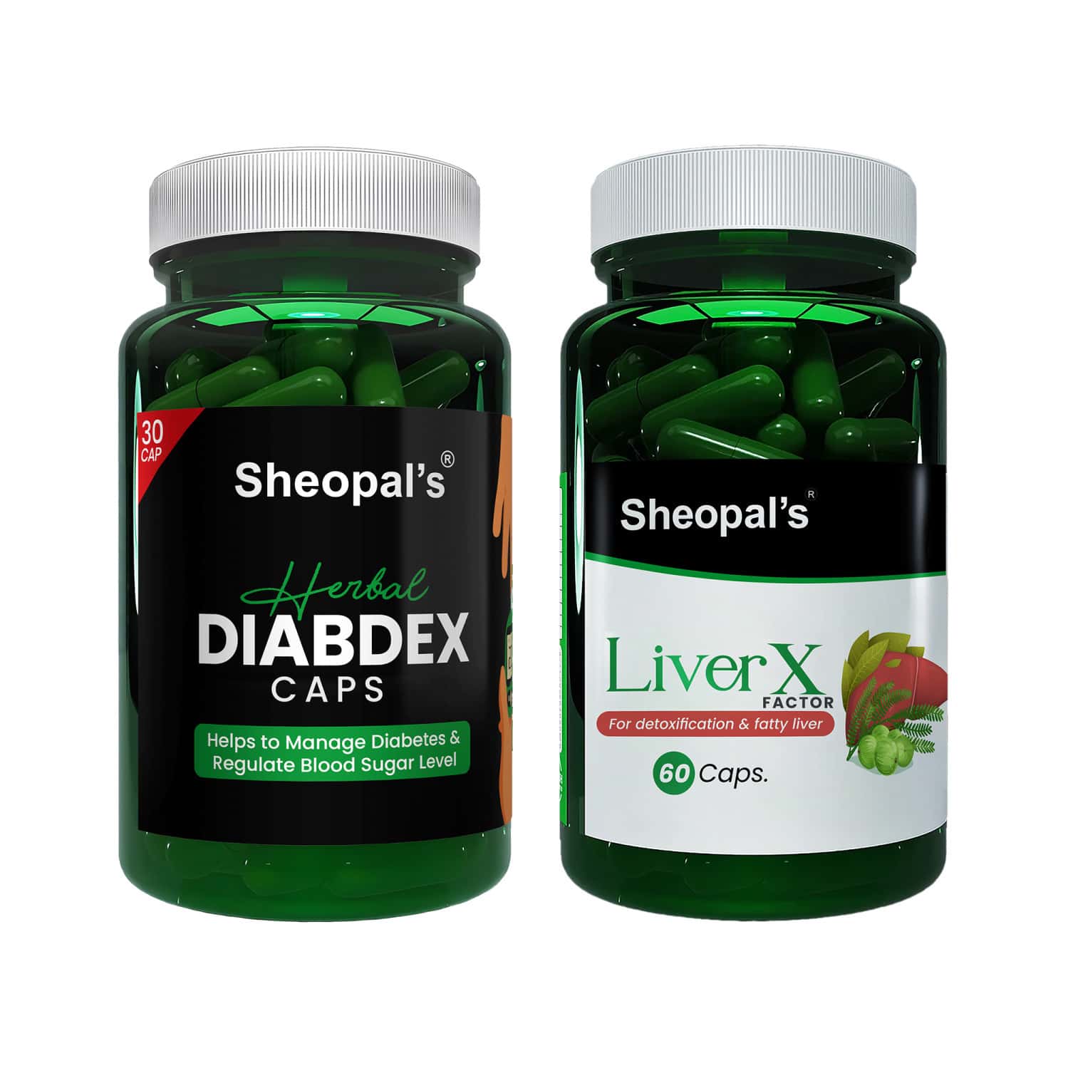 Sheopal's Diabdex Supports Liver Health And Blood Sugar Balance With Liver X Diabdex Capsules.