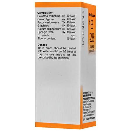 Baksons B28 Weight Drops 30 Ml
