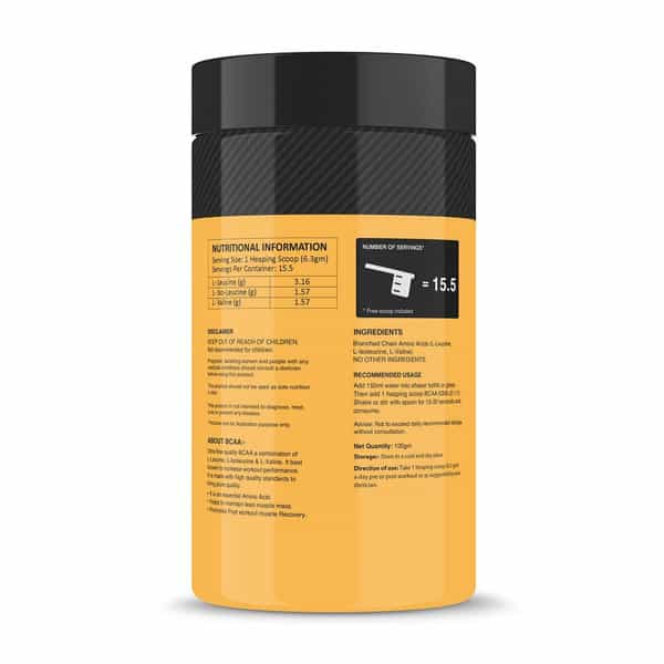 Myfitfuel Premium Bcaa Gold (10:1:1) | (10 Time Leucine) (100G | Bubble Gum)