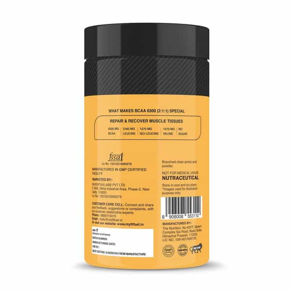 Myfitfuel Premium Bcaa Gold (10:1:1) | (10 Time Leucine) (100G | Bubble Gum)