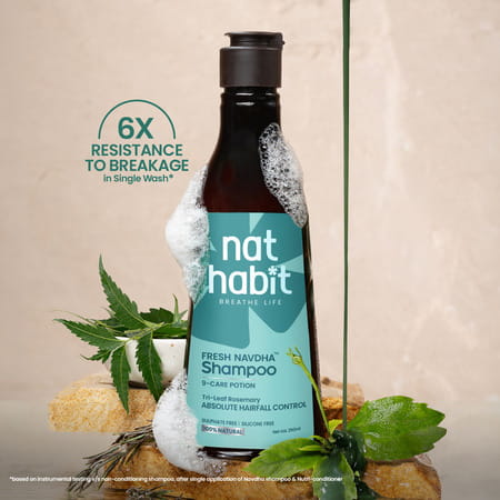 Nat Habit Trileaf Rosemary Shampoo & Conditioner Combo Herbal Shampoo 400 Ml