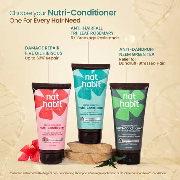 Nat Habit Trileaf Rosemary Shampoo & Conditioner Combo Herbal Shampoo 400 Ml