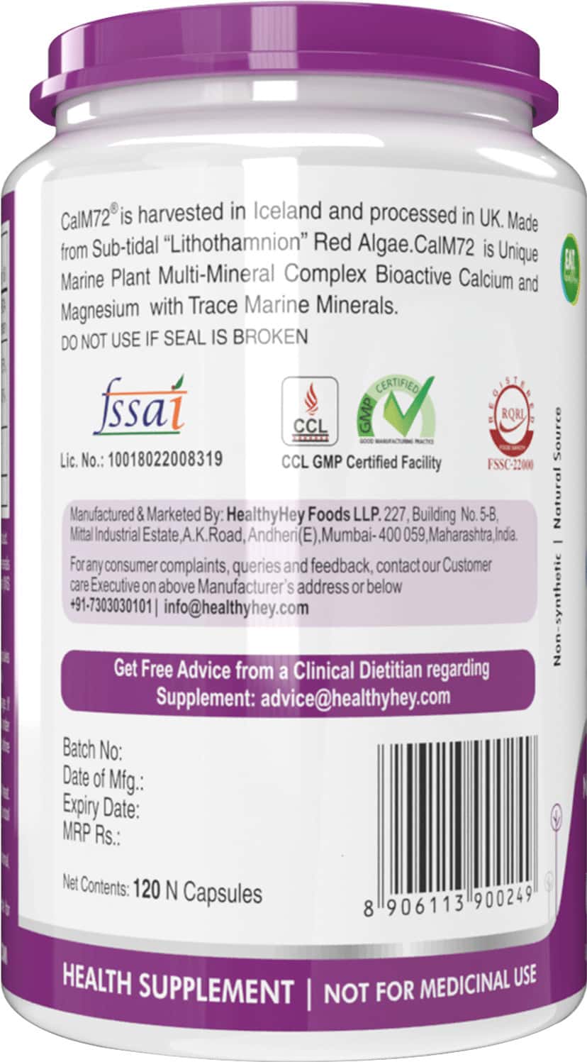 Buy HEALTHYHEY NUTRITION 100 NATURAL OCEAN CALCIUM & MAGNESIUM 120