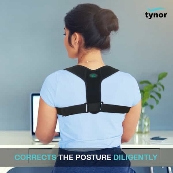 Tynor Posture Corrector Sleek Black Universal 1 Unit
