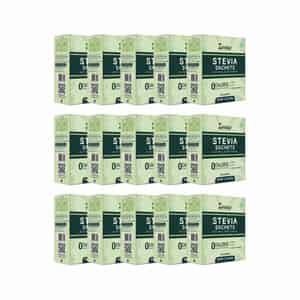 Zindagi Stevia Powder Sachets| Zero Calorie Sweetener|100% Natural Stevia|50 Sachets |pack Of 15