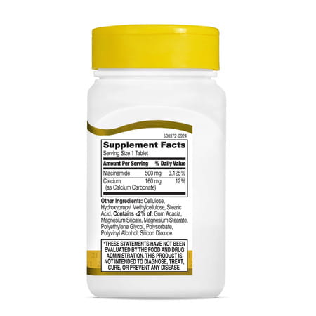 21st Century Niacinamide 500 Mg Tablets | 110 Count