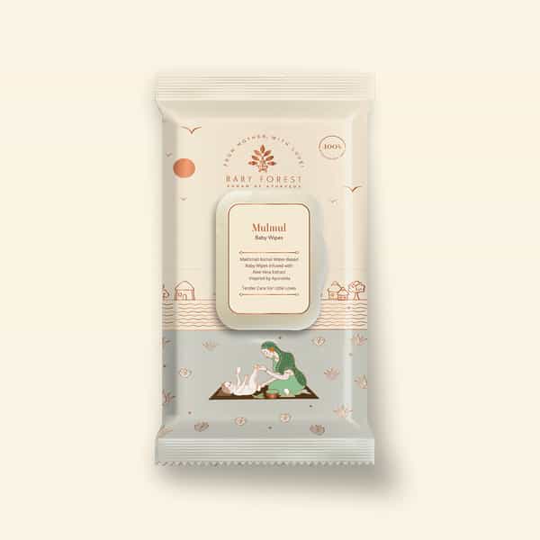 Baby Forest Holistic Baby Care Kit Baby Body Wash, Baby Shampoo, Cold Pressed Coconut Oil&Baby Wipes