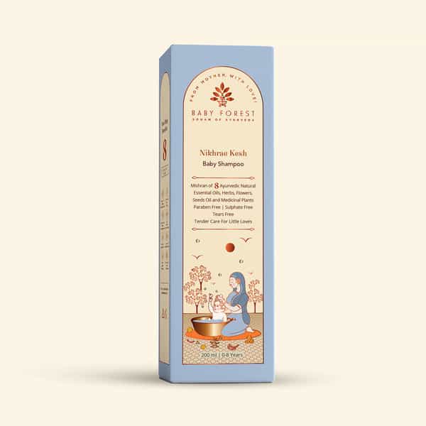 Baby Forest Holistic Baby Care Kit Baby Body Wash, Baby Shampoo, Cold Pressed Coconut Oil&Baby Wipes