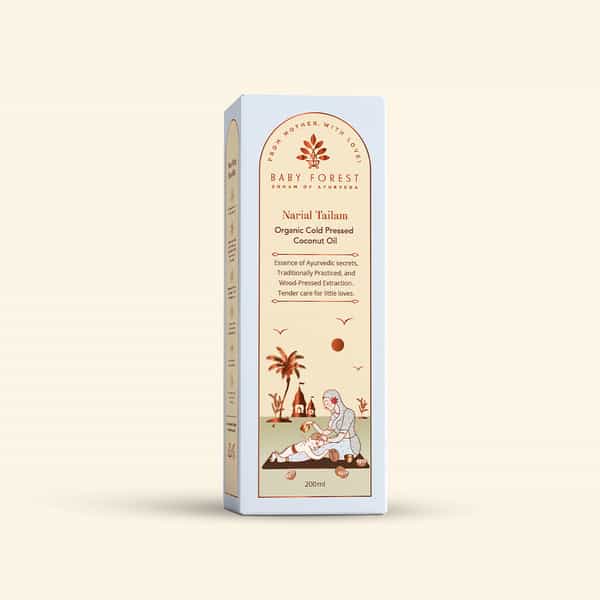 Baby Forest Holistic Baby Care Kit Baby Body Wash, Baby Shampoo, Cold Pressed Coconut Oil&Baby Wipes
