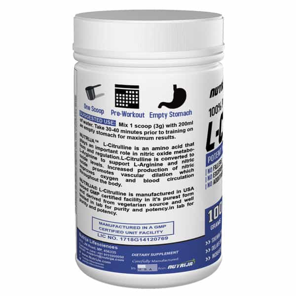 Nutrija L- Citrulline For Increased Strength & Faster Recovery (100Grams | Pineapple)