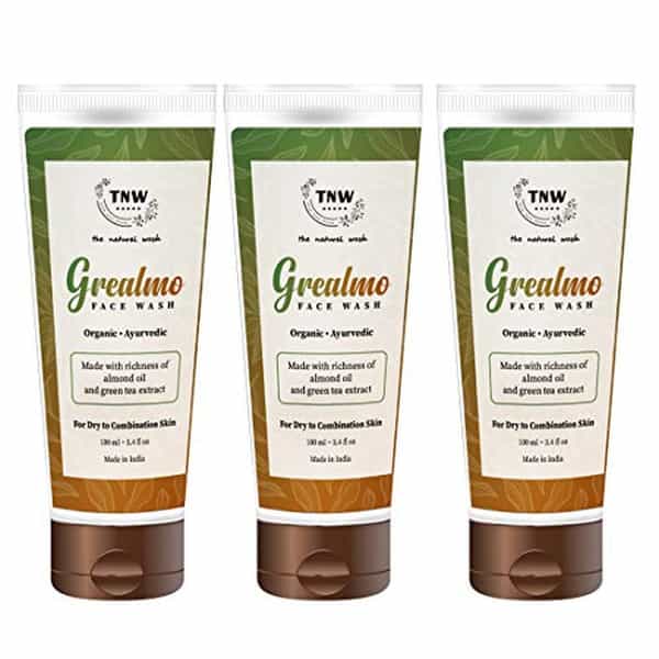 Tnw The Natural Wash Detox Green Tea Face Wash - Dirt Removal-Vitamin C- 3 X 100 Ml (300 Ml)
