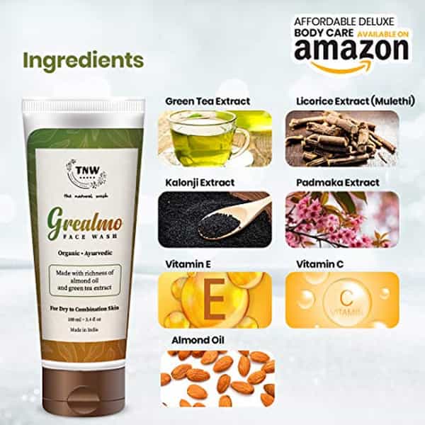 Tnw The Natural Wash Detox Green Tea Face Wash - Dirt Removal-Vitamin C- 3 X 100 Ml (300 Ml)