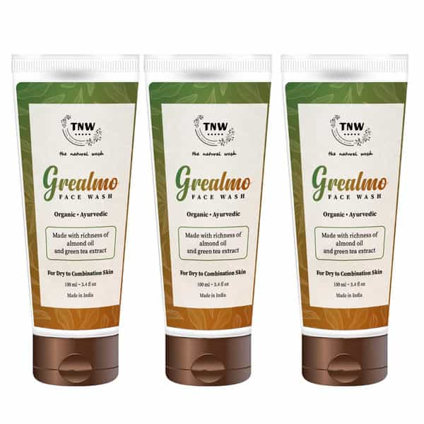 Tnw The Natural Wash Detox Green Tea Face Wash - Dirt Removal-Vitamin C- 3 X 100 Ml (300 Ml)