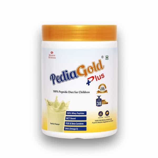 Pediagold Plus | 100% Peptide Diet For Children - Vanilla Flavour - 400G