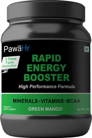 Pawahy Isotonic Energy Drink Endurance Workout Electrolyte Drink With 2:1:1 Bcaa- 1kg (Green Mango)
