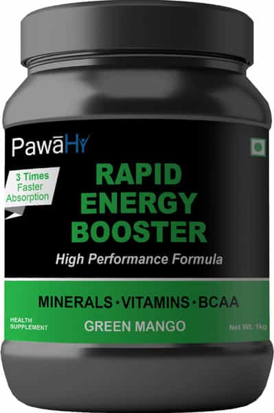 Pawahy Isotonic Energy Drink Endurance Workout Electrolyte Drink With 2:1:1 Bcaa- 1Kg (Green Mango)