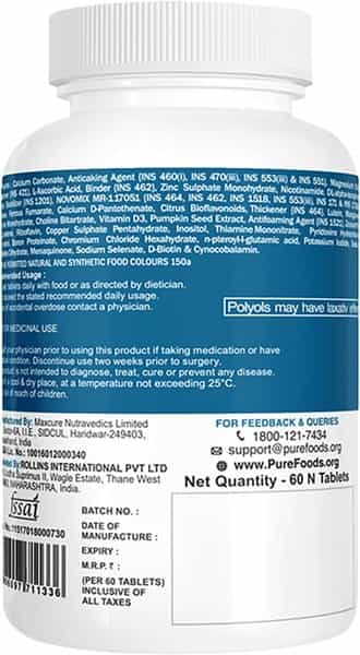 Purefoods - Multivitamin For Men For Everyday Health (60 Tablets)