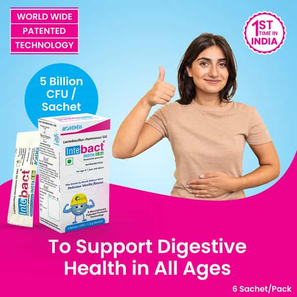 Dr. Morepen Intebact Gyn | Instant-5B | Vanilla | Sachet | 6 No's | Pack Of 2