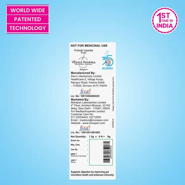 Dr. Morepen Intebact Gyn | Instant-5B | Vanilla | Sachet | 6 No's | Pack Of 2