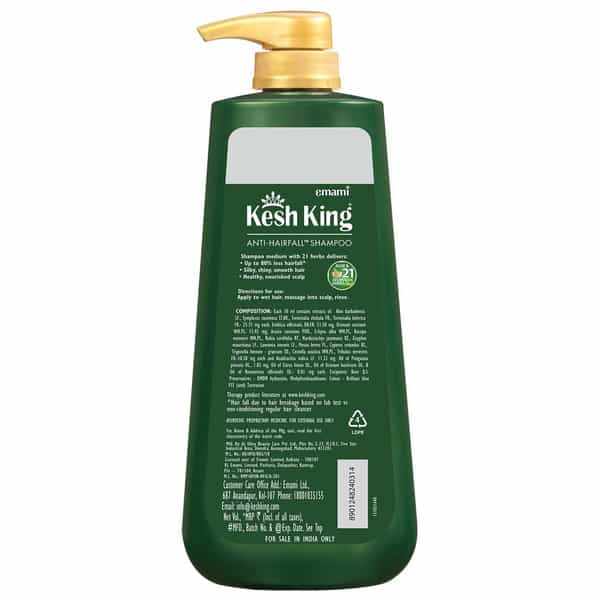 Kesh King Ayurvedic Anti-Hairfall Shampoo | Reduces Hairfall | 21 Ayurvedic Herbs | 1000 Ml