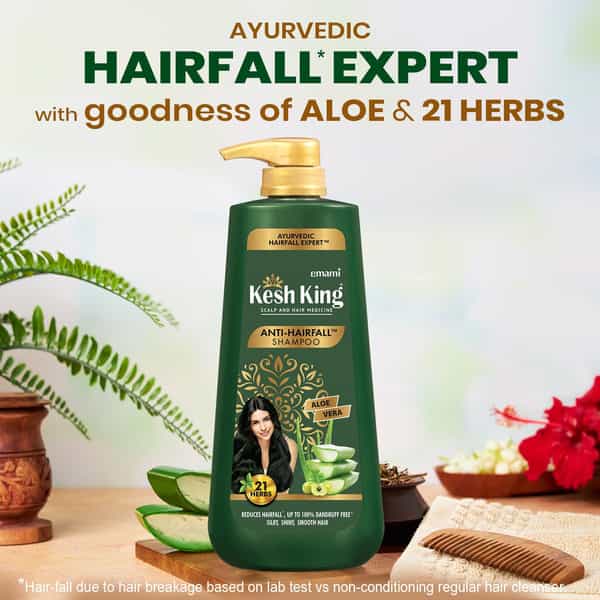 Kesh King Ayurvedic Anti-Hairfall Shampoo | Reduces Hairfall | 21 Ayurvedic Herbs | 1000 Ml