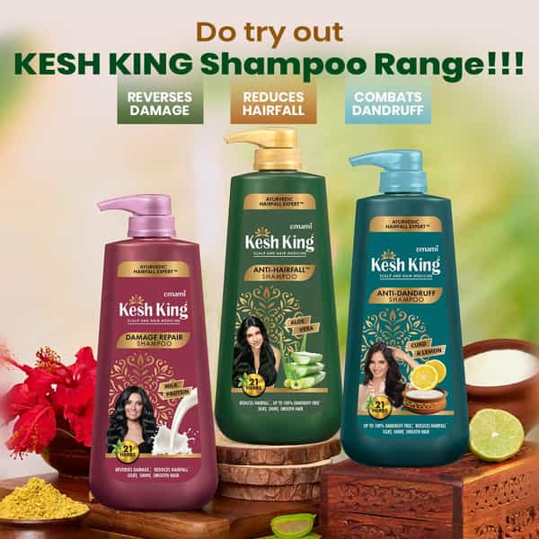 Kesh King Ayurvedic Anti-Hairfall Shampoo | Reduces Hairfall | 21 Ayurvedic Herbs | 1000 Ml