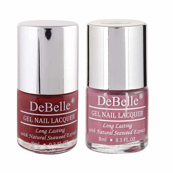 Debelle Gel Nail Polish Gift Set Of 2 Mauve | Majestique Mauve | Grey Glitteratti- 16 Ml(8Ml Each) .