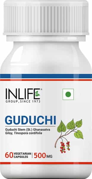 Inlife Guduchi Giloy Stem Extract Immunity Boosters For Adults Supplement 500Mg - 60 Veg Capsules