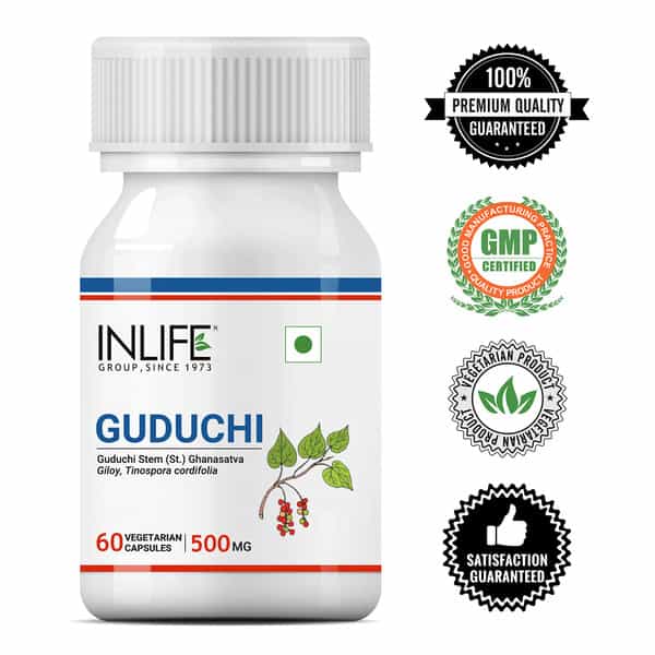 Inlife Guduchi Giloy Stem Extract Immunity Boosters For Adults Supplement 500Mg - 60 Veg Capsules