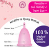 Mom & World Reusable Menstrual Cup For Women Odor And Rash Free No Leakage (Medium) X Pack Of 2