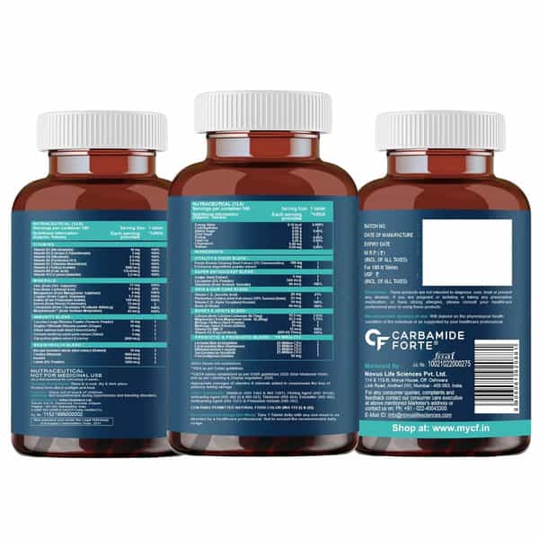 Carbamide Forte Multivitamin With Probiotics & Ashwagandha- 180 Tablets