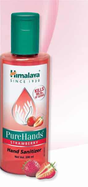 Himalaya Purehands Strawberry Hand Sanitizer 200 Ml Liquid