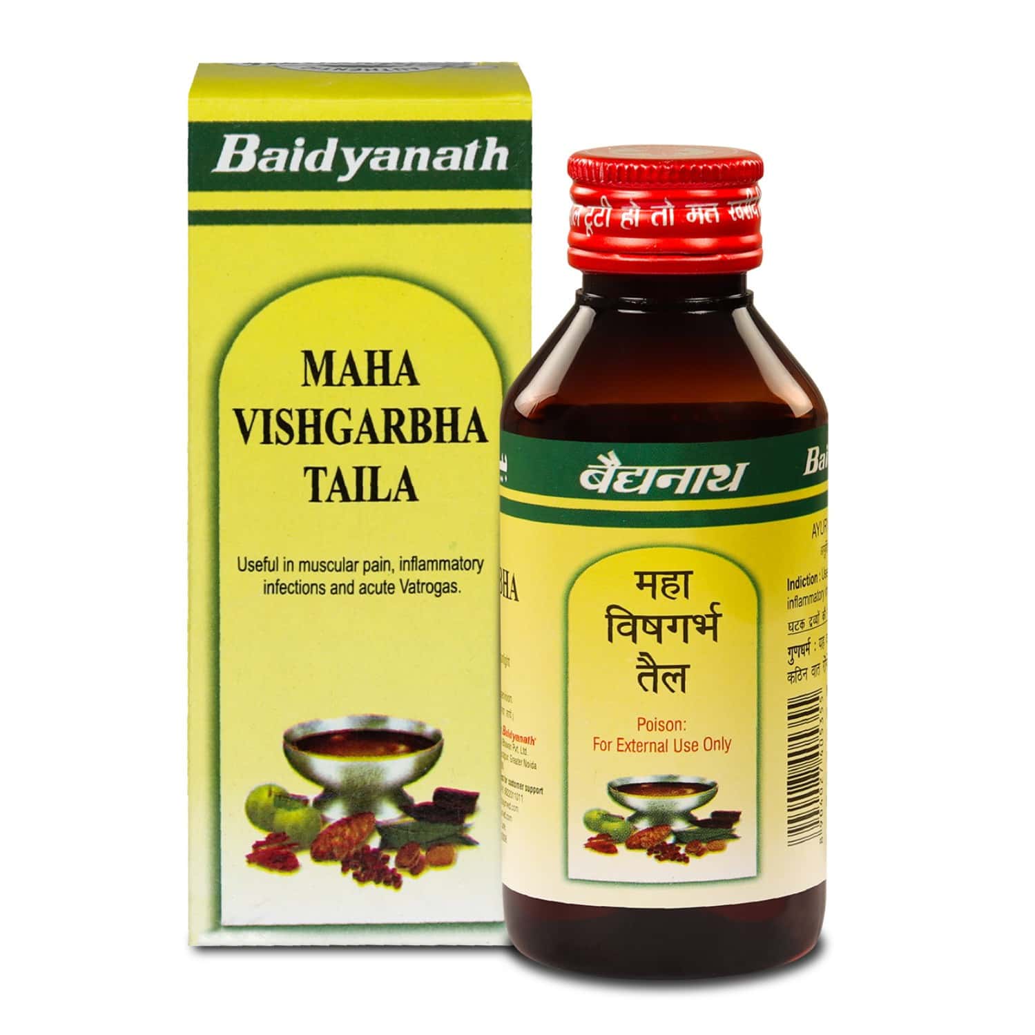 Baidyanath Ayurved Mahavishgarbha Tel 50ml | Joint & Muscular Pain Relief