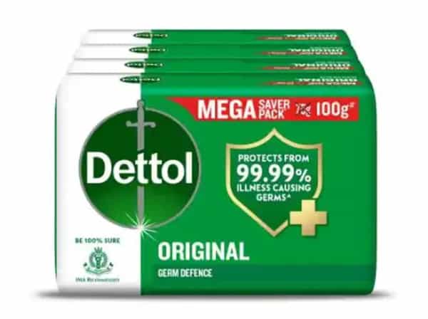 Dettol Original Soap Pack Of 4 X 60G Each