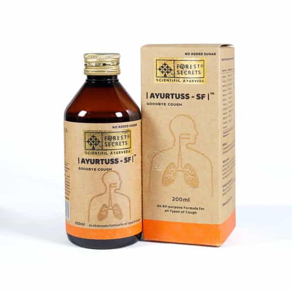 Buy FOREST SECRETS AYURTUSS COUGH SYRUP NO ADDED SUGAR FOR ALL TYPES OF COUGH NONDROWSY