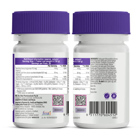 Swisse Ultiboost Iron Tablet 30 No'S