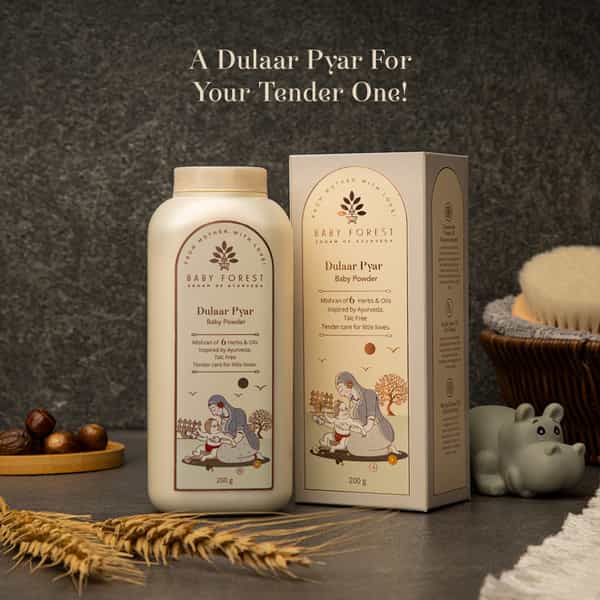 Baby Forest Dulaar Pyar Talc-Free Baby Powder | Derma Safe | Cruelty-Free- 200Gm