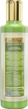 Khadi Natural Aloevera Seabuckthorn Cleanser Shampoo Sulphate Paraben Free 210 Ml