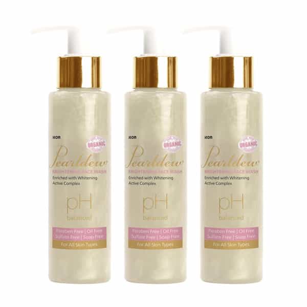 Pearldew Brightening Face Wash 100 Ml|With Licorice | Aloe Vera | Vitamin E & B3 (Pack Of 3)