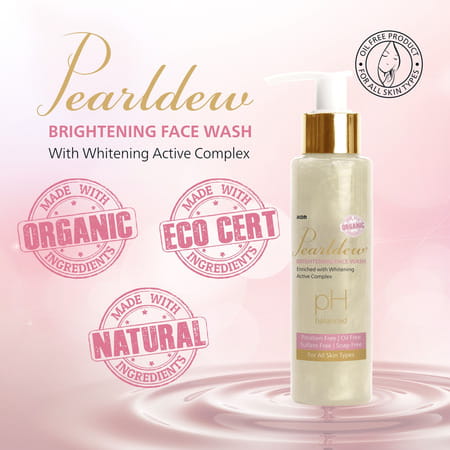 Pearldew Brightening Face Wash 100 Ml|With Licorice | Aloe Vera | Vitamin E & B3 (Pack Of 3)