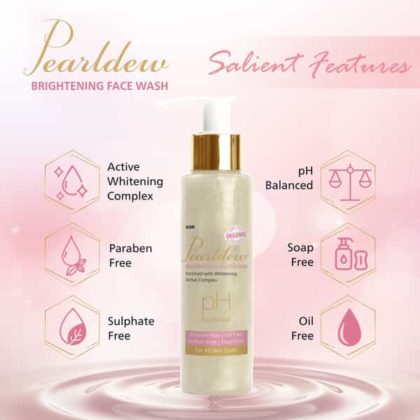 Pearldew Brightening Face Wash 100 Ml|With Licorice | Aloe Vera | Vitamin E & B3 (Pack Of 3)