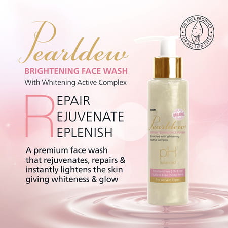 Pearldew Brightening Face Wash 100 Ml|With Licorice | Aloe Vera | Vitamin E & B3 (Pack Of 3)