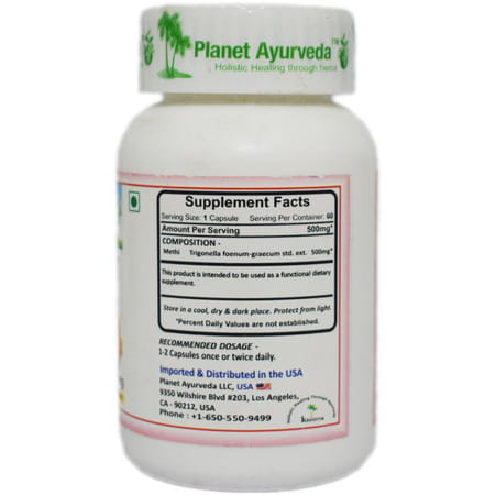 Planet Ayurveda Fenugreek Capsules - 60 Capsules