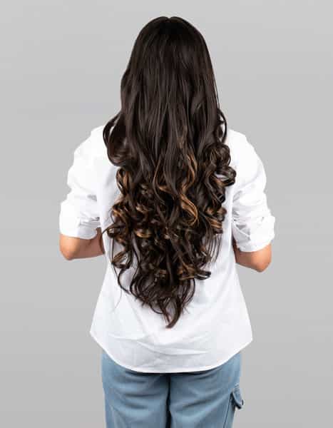 Streak Street Clip-In 24" Step Curl Mix Brown Hair Extensions
