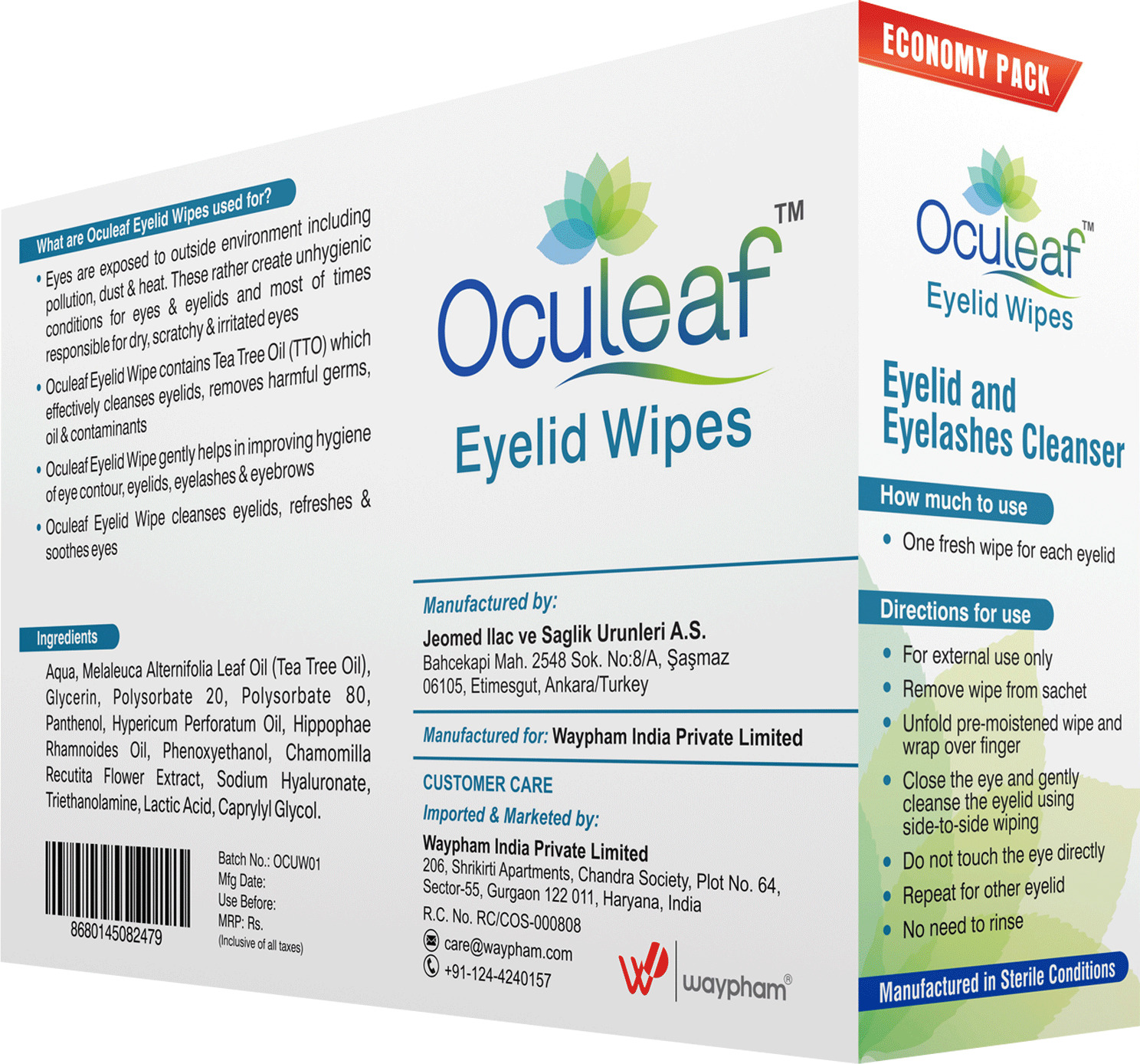 Buy WAYPHAM OCULEAF EYELID WIPES 12 WIPES Online & Get Upto 60 OFF at