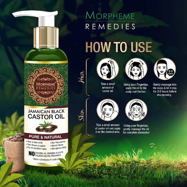 Morpheme Remedies Jamaican Black Castor Oil -Pure Oil 120Ml