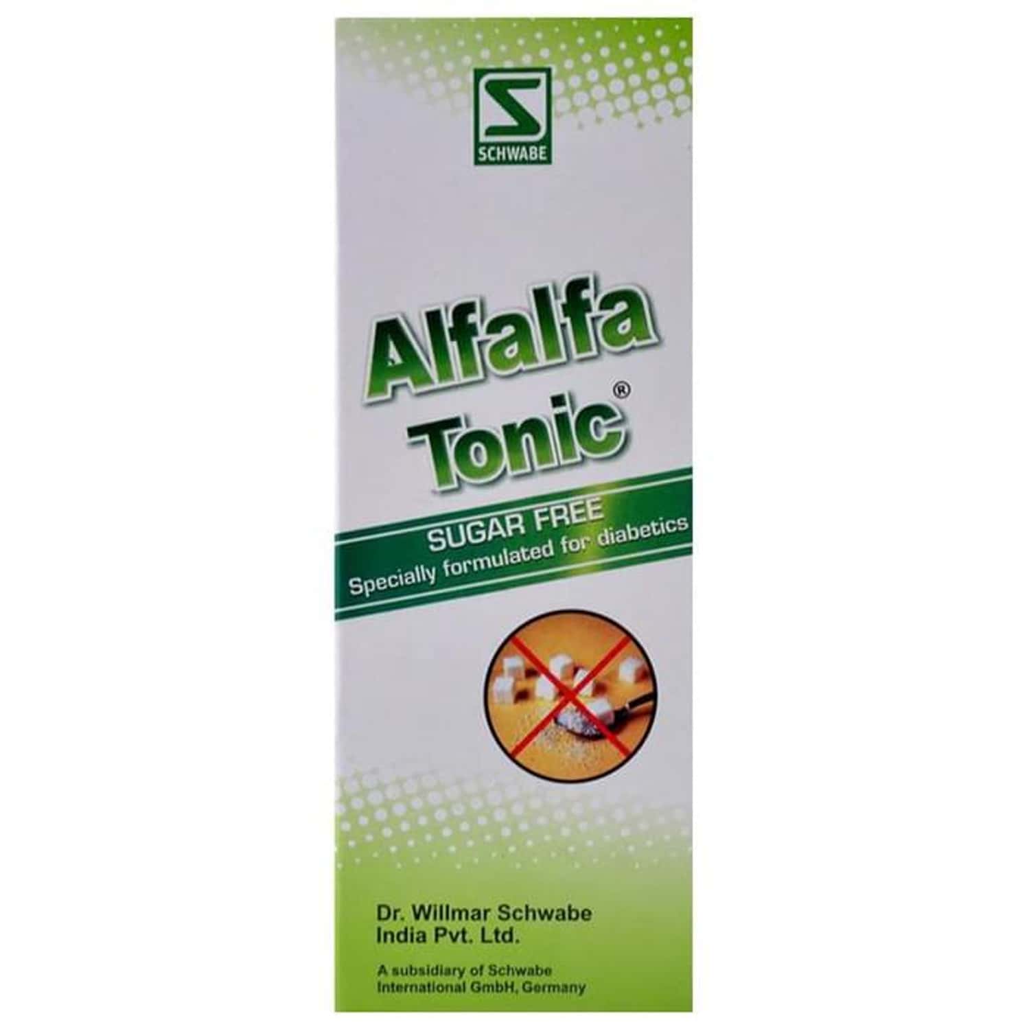 Dr. Willmar Schwabe India Alfalfa Tonic Homeopathic Medicine Sugar Free 100 Ml